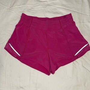 Lululemon Hotty Hot Running Shorts II Pink 2.5" Size 8